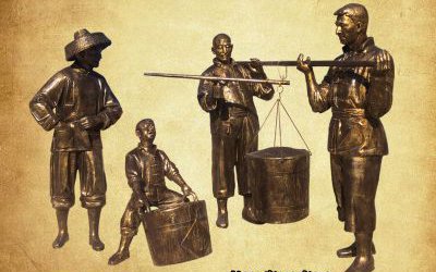 稱糧食農(nóng)耕文化玻璃鋼仿銅園林景觀雕塑