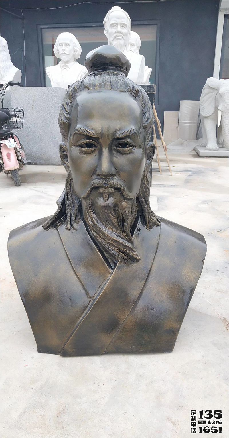 校園里擺放的胸像玻璃鋼仿銅魯班雕塑 校園里擺放的胸像玻璃鋼仿銅魯班雕塑