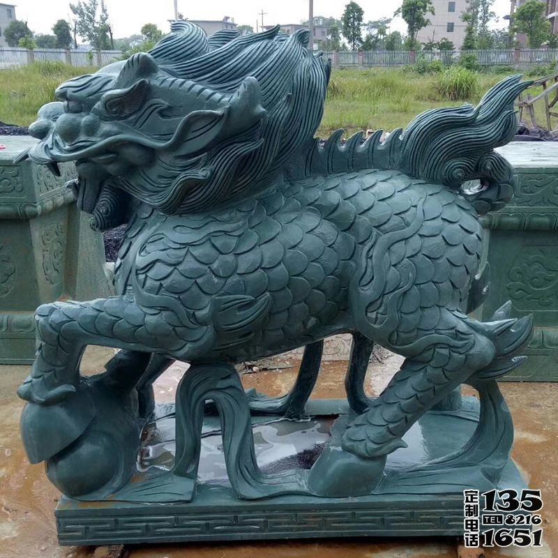 景區玻璃鋼仿古動物神獸麒麟雕塑 景區玻璃鋼仿古動物神獸麒麟雕塑