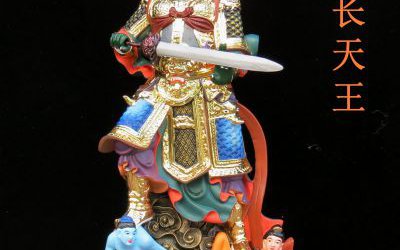 寺廟供奉玻璃鋼彩繪增長天王雕塑