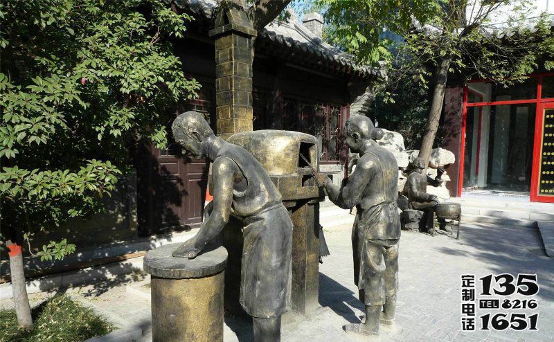 玻璃鋼仿銅城市街道民俗小品小販人物雕塑 玻璃鋼仿銅城市街道民俗小品小販人物雕塑