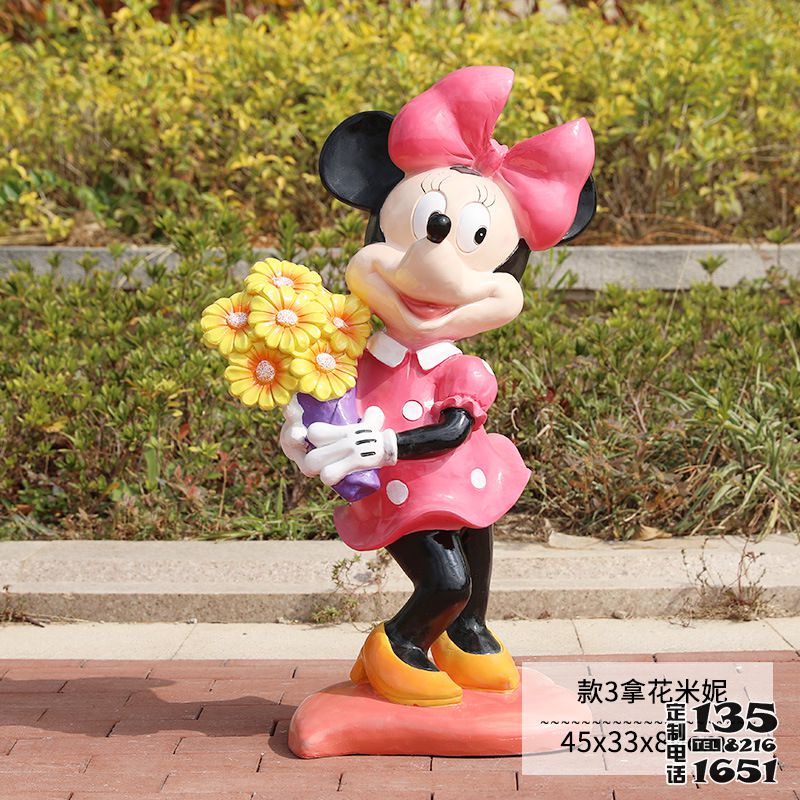 花園游樂場(chǎng)玻璃鋼彩繪卡通米老鼠米妮雕塑 花園游樂場(chǎng)玻璃鋼彩繪卡通米老鼠米妮雕塑