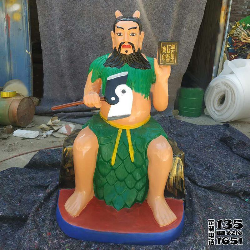 景區寺廟玻璃鋼彩繪五榖神農大帝雕像 景區寺廟玻璃鋼彩繪五榖神農大帝雕像