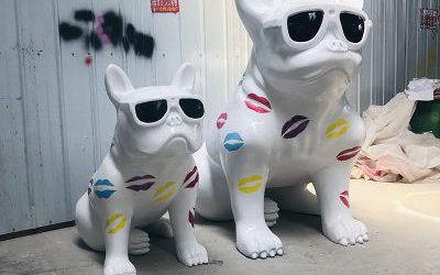 公園玻璃鋼卡通狗雕塑