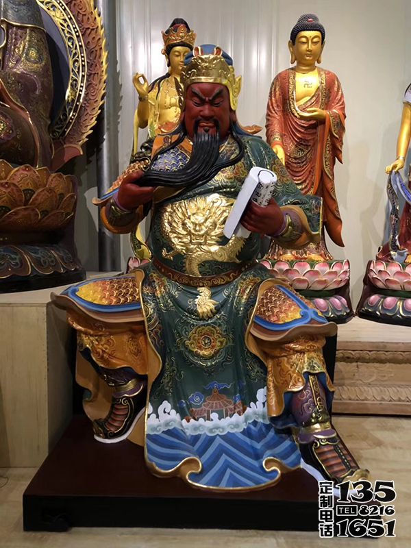 玻璃鋼彩繪大型寺廟景觀關(guān)公雕塑 玻璃鋼彩繪大型寺廟景觀關(guān)公雕塑