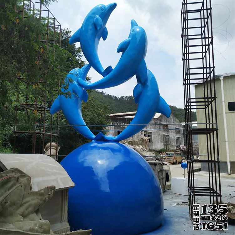 學校校園玻璃鋼海豚景觀雕塑 學校校園玻璃鋼海豚景觀雕塑