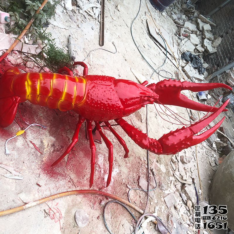 玻璃鋼仿真龍蝦擺件戶外飯店景觀 玻璃鋼仿真龍蝦擺件戶外飯店景觀